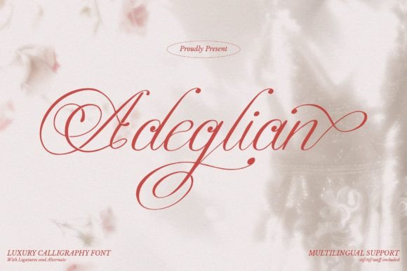 Adeglian: A Stylish Script Font for Trusted Branding