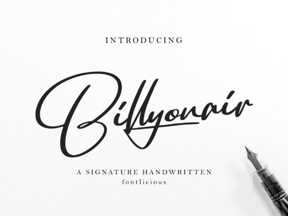 Billyonair: A Handwritten Font That Makes Your Campaign Feel Human