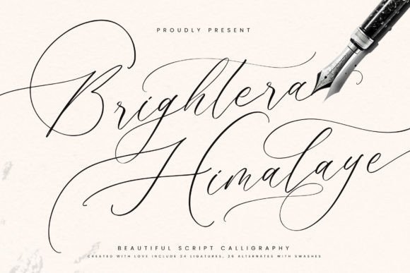 Brightera Himalaye: A Script Amp Font That Elevates Campaign Headlines