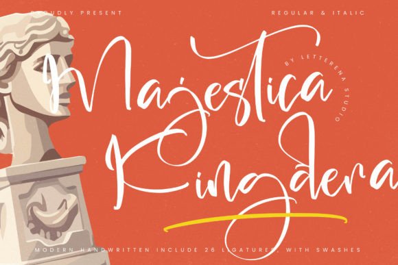 Majestica Kingdera: A Refined Handwritten Font for Thoughtful Branding