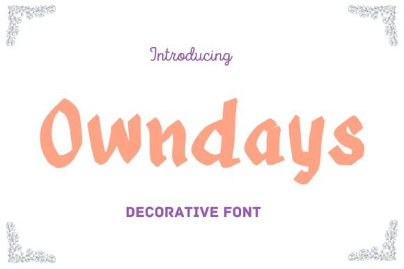 Owndays: A Modern Brush Script Font for Handmade Creators