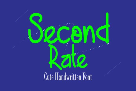 Second Rate Font: A Modern Handwritten Typeface Review