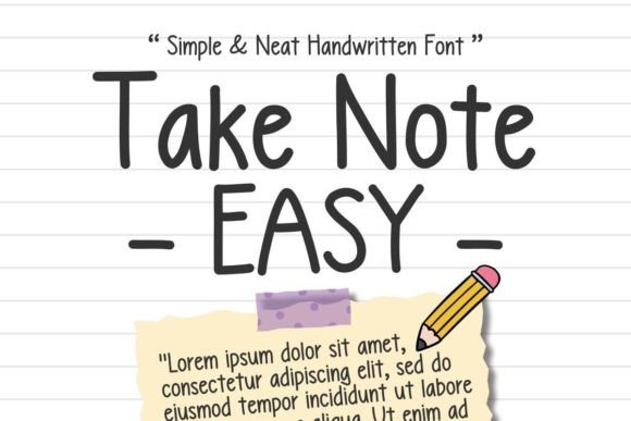Take Note Easy: A Handwritten Font That Feels Like Home