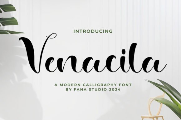 Venacila Script Font: Elegant Flow for Handmade Labels & Printables