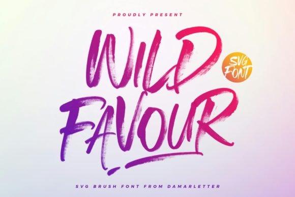 Wild Favour: A Bold SVG Brush Font for Digital Brand Expression